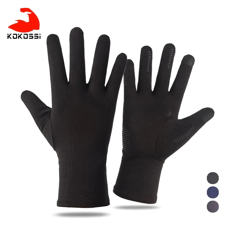 

KoKossi Winter Outdoor Sports Gloves Windproof Warmth Non-slip Touch Screen Cycling Running Jogging Gloves Waterproof Unisex Men