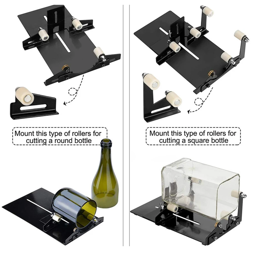 11/19Pcs DIY Glass Cutter Kit with Safety Gloves/Accessories Bottle Cutter Tool DIY Machine for Cutting Bottles of Wine/Whiskey