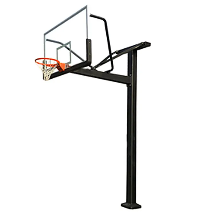 Indoor Outdoor Competition Training Fixed Buried Adults Square Steel Tube Basketball Hoop Stand Goalpromote sales