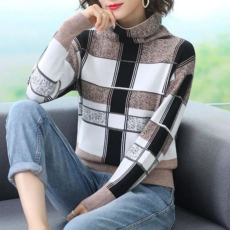 

Women's Sweater Turtleneck Trending Sweater 2023 New Fashion Top Autumn and Winter Korean Pullover Women's Pullover Knitwear