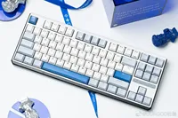 DURGOD K620W Fog Blue Bluetooth Keyboard 87 Key 2.4G Wireless 3 Mode White Backlight Hot Swap Long Endurance Mechanical Keyboard