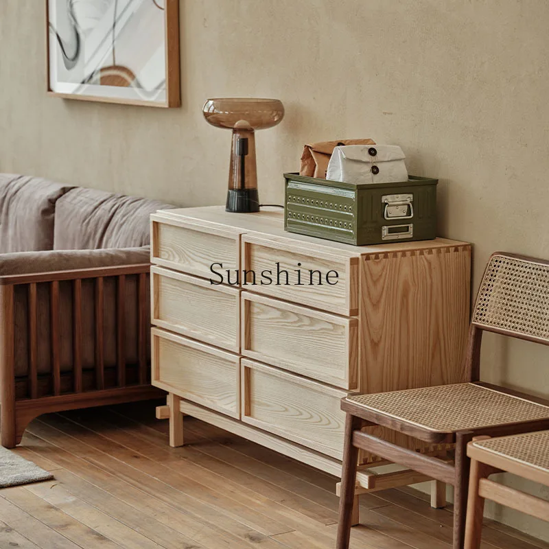 Sugar cube chest design solid wood bedroom living room storage drawer simple and modern