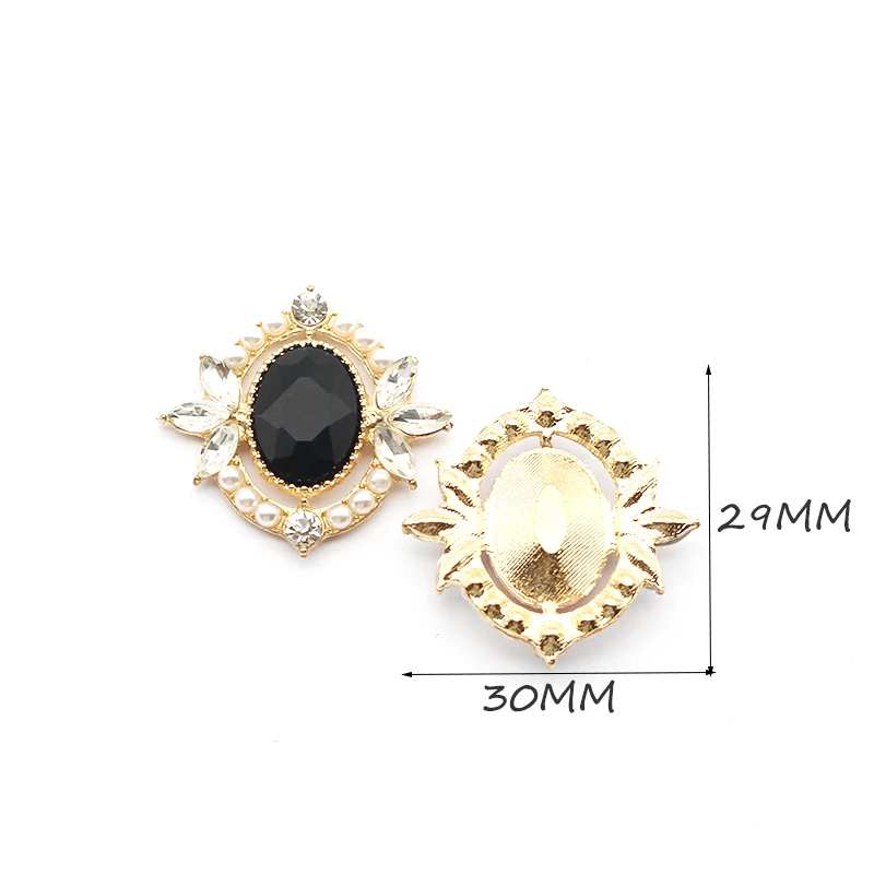 10/pezzo 30*29MM perle di vetro Hollow gioielli Vintage abbigliamento fai da te Clip per capelli orecchini accessori per borse