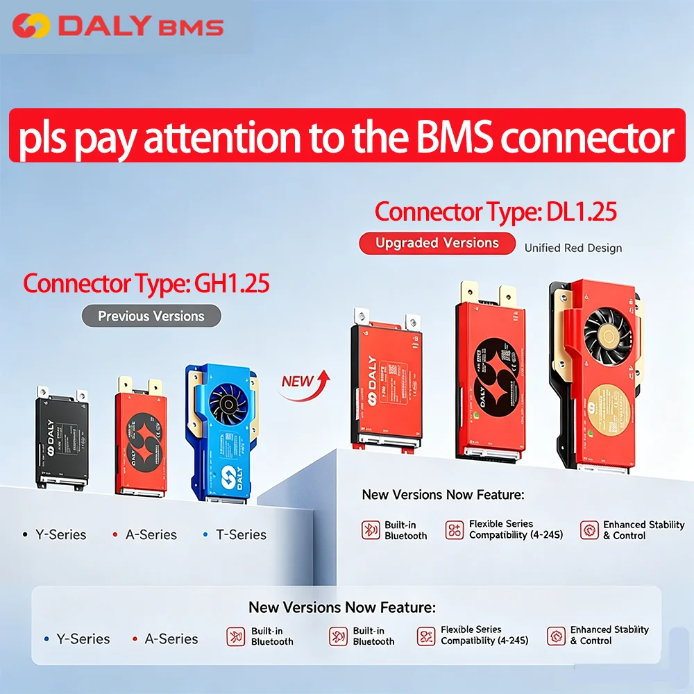Daly Smart BMS accessory WIFI Bluetooth USB to UART RS485 cable CANBUS Power board Touch LCD screen 3s 4s 10s 13s 14s bms