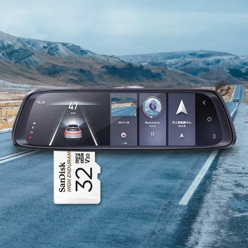 SanDisk بطاقة ذاكرة Micro SD عالية التحمل 128GB 32GB 64GB 256GB U3 V30 4K بطاقة ذاكرة Micro SD/TF Flash MicroSD لمراقبة الفيديو