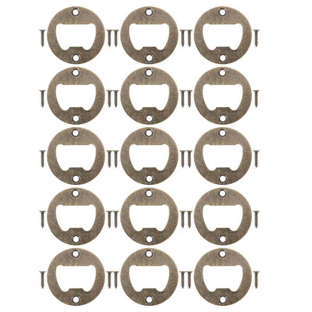 

15Pcs Bottle Opener Insert Metal DIY Kit Portable Anti-Rust Wine Lid Openers Accessories for Outdoor Picnic Use