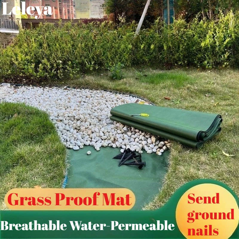 Green Weed Barrier Fabric Permeable Landscape Fabric Under Gravel Garden Weed Control Mat Thick Geotextile for Courtyard Base