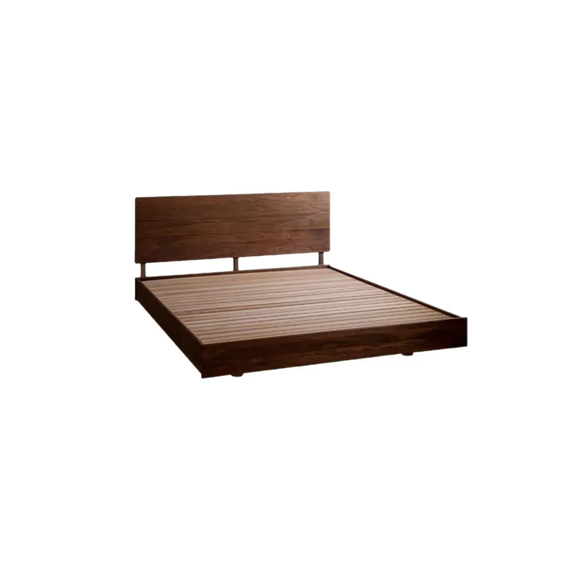 

Nordic black walnut suspension bed master bedroom Japanese all solid wood bed