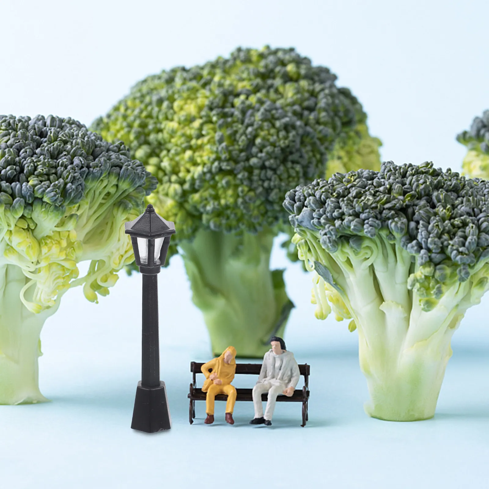 

6Pcs Miniature Street Lamp Decorations High Quality Plastic Dollhouse Accessories Micro Landscape Fairy Garden Ornament