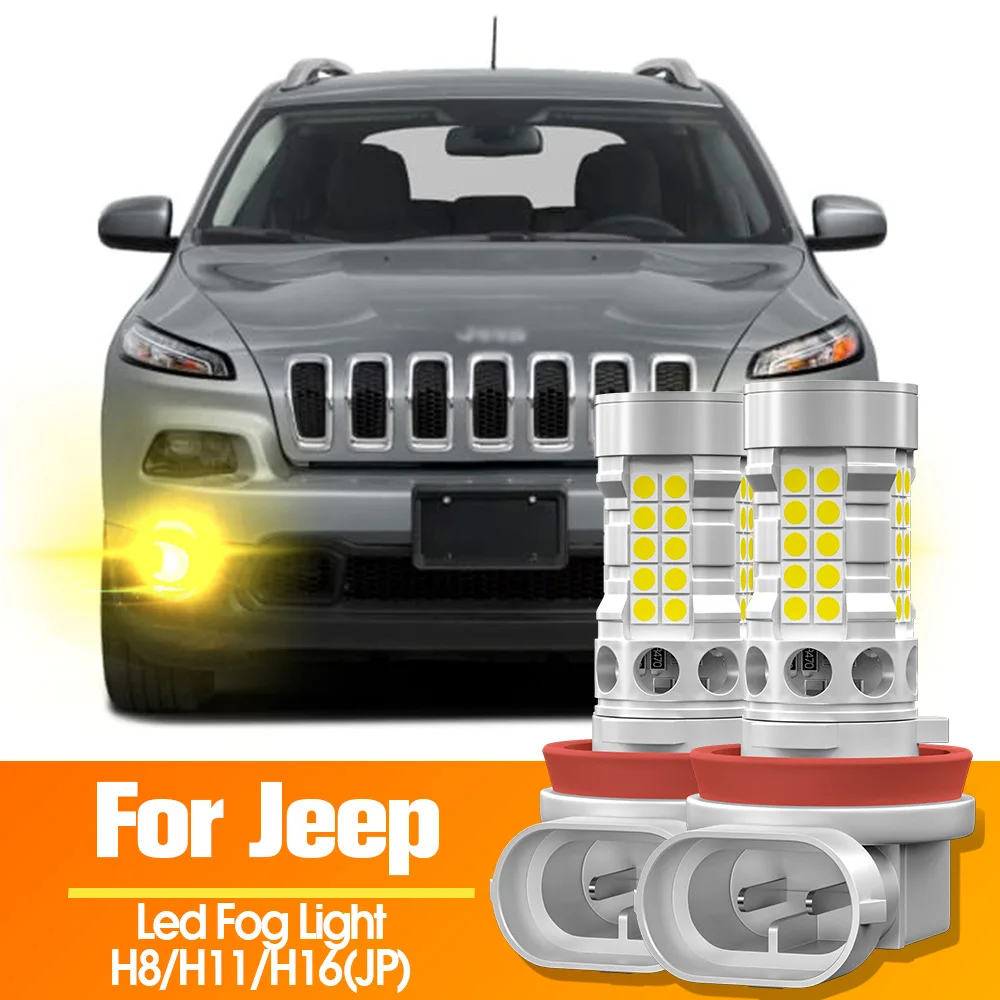 2 pz LED Fendinebbia Blub Lampada Canbus H11 Per Jeep Cherokee KL 2014-2019 Compass 2011-2021 Grand Cherokee 2014-2020 Renegade