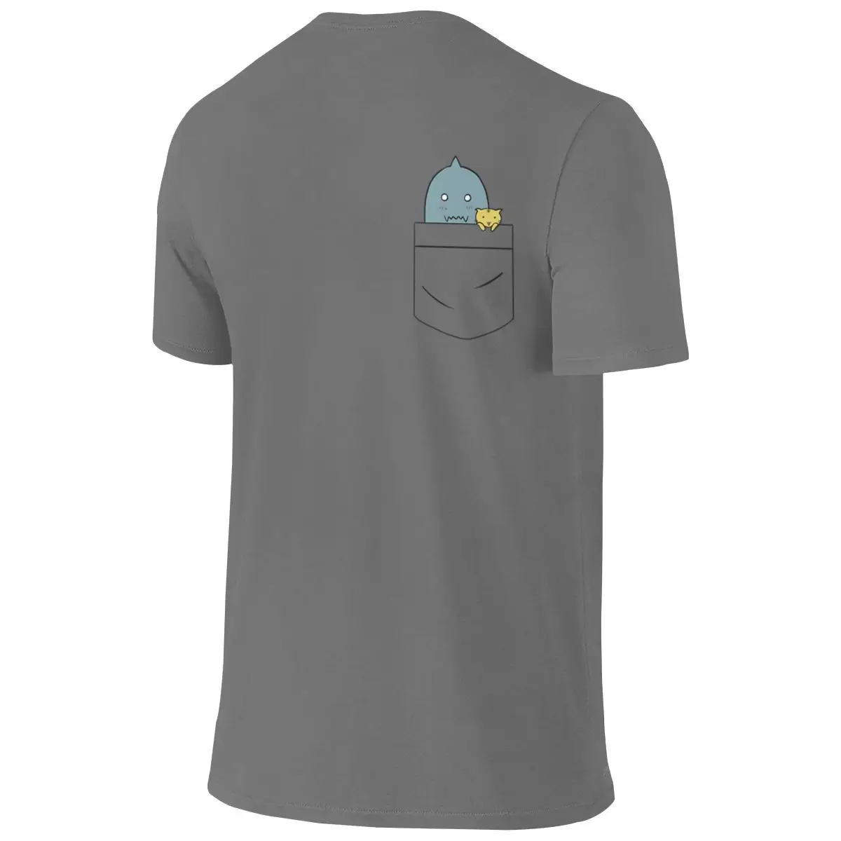 Pocket Alphonse And Kitty Sweet Cool Reversible T-shirt Korean-Style Lazy Three-Dimensional Printing Short Sleeve