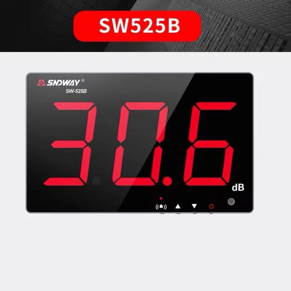 

Digital Sound Level Meter SW-525B / A Wall Mounted Handheld 130db Noise Meter Measuring Data Storage Decibel Monitoring Tester