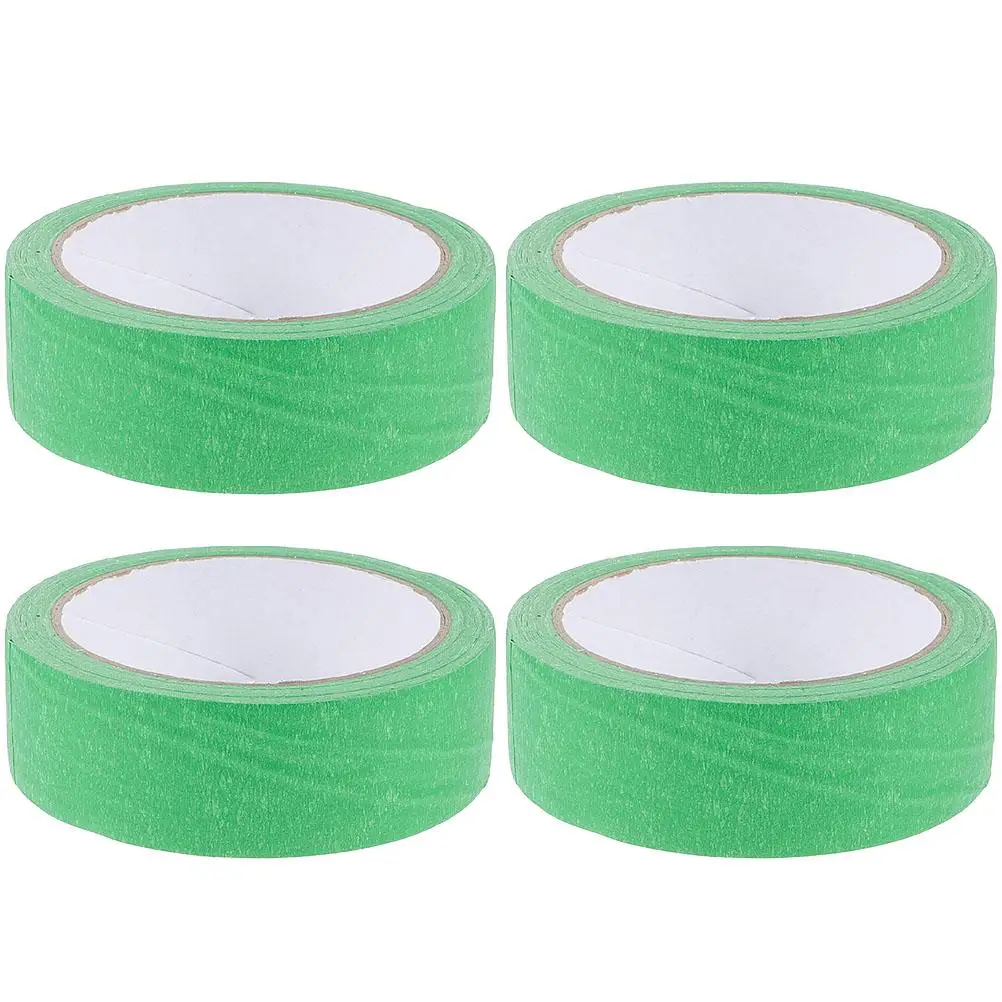 4 Rolls Colored Masking Tape 24mmx20m Low Tack Painters Adhesive Paper for Crafts Wall Spraying Decoration