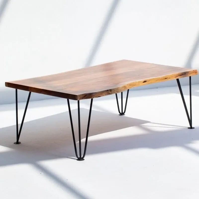 Field Modern Living High Quality Unique Natural Space Individual and Unique Furniture Design Dark Acacia Wood Coffee Table
