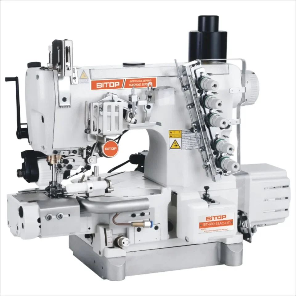 

BT-600-33AC-UT direct drive motor industrial flat lock sewing machine with right knife