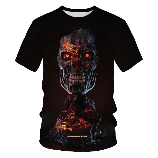 New Classic Movie Terminator T-Shirts 3D Print Men Women Fashion Short Sleeve T Shirt Oversized Streetwear Kids Tee Top Clothing