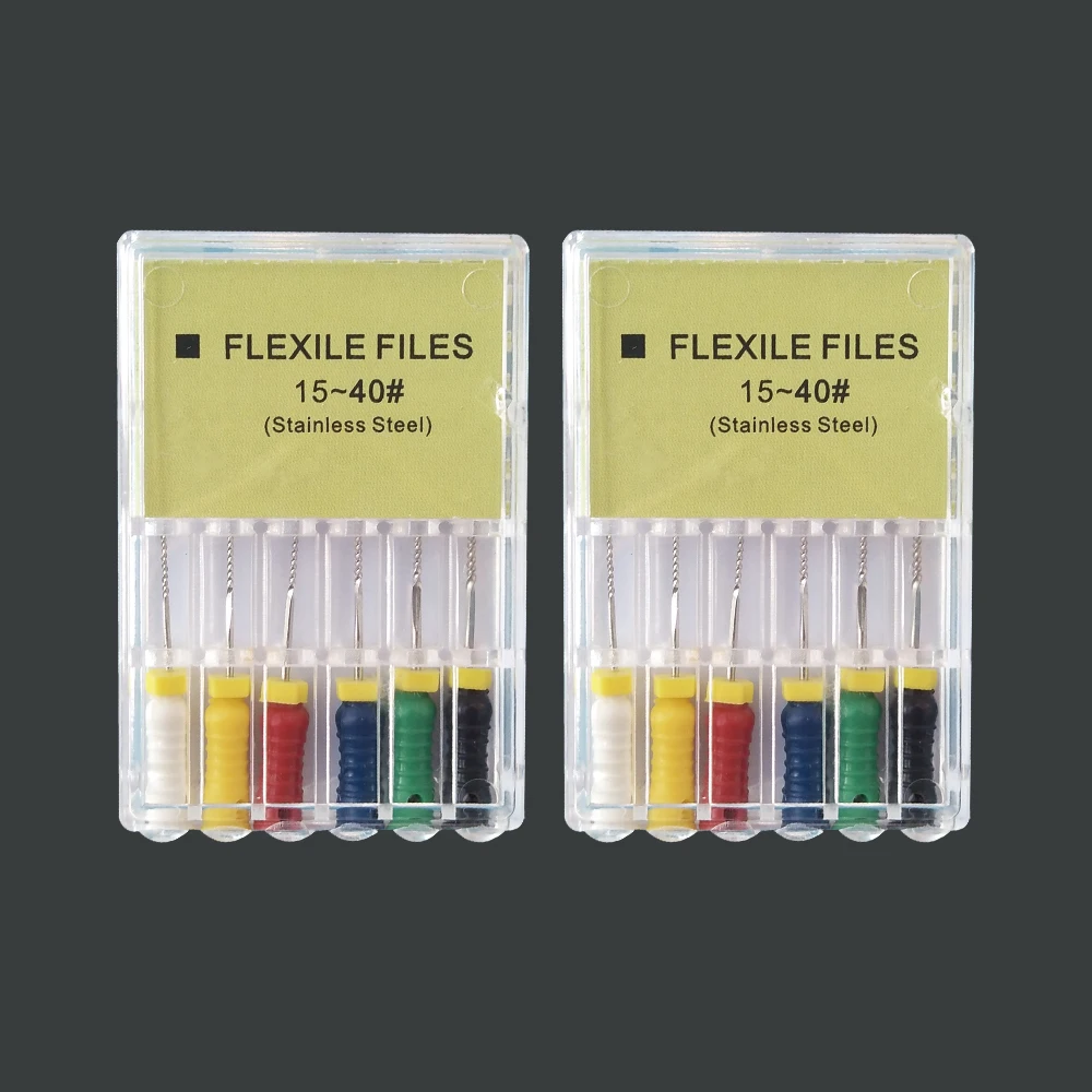 2box 15-40# Dental K-FLEXOFILE Files K-FLEX FILE Root Canal K Files Minimal Ledging Endodontics Dental Endo Files 25mm 21mm 31mm