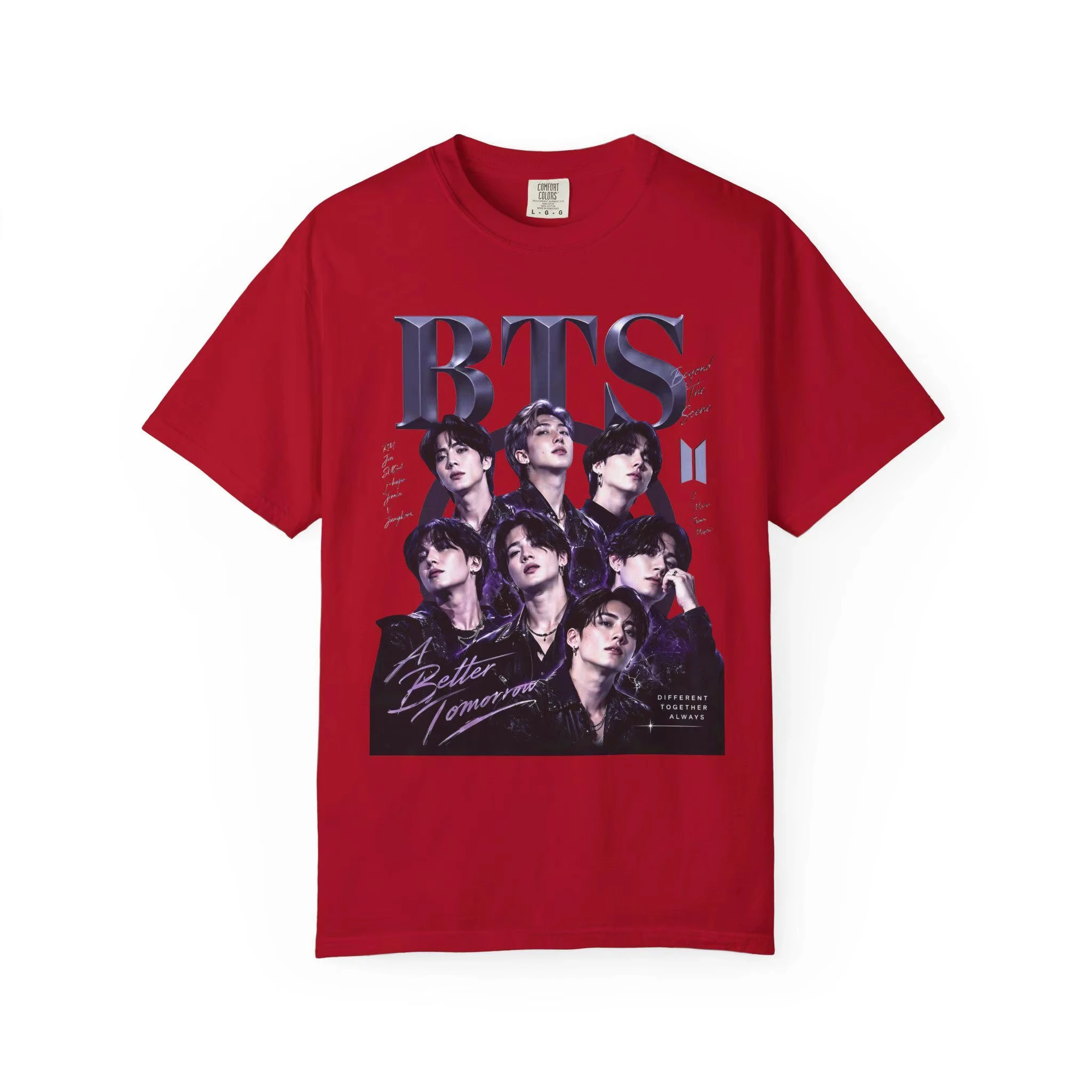 BTS Bangtan Boys ARMY T Shirt Unisex Short Sleeve Kpop Concert Fan Trendy Streetwear Music Festival T Shirt Ins Y2k