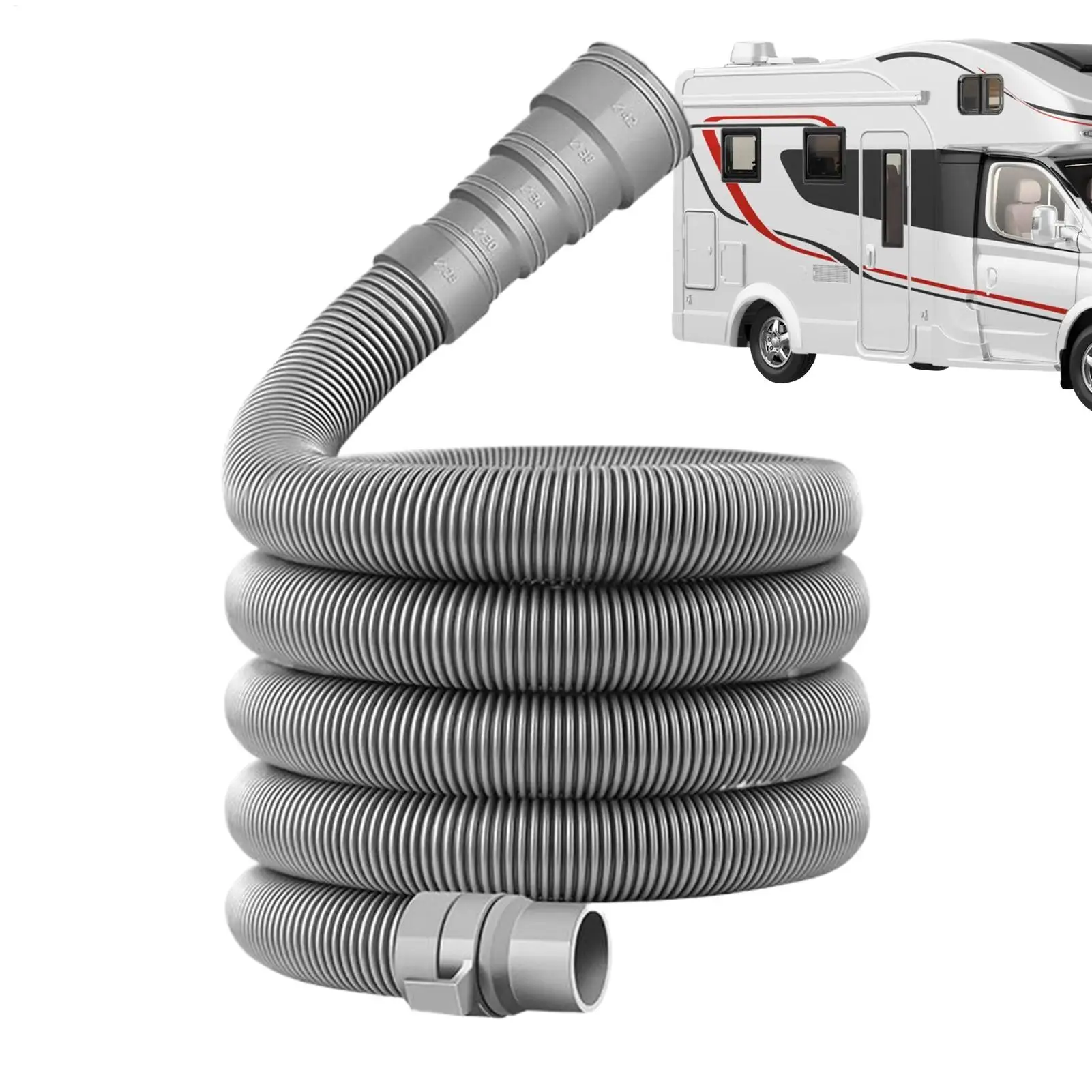 

2/4/6/10m Foldable Caravan Sewer Pipe Kit RV Trailer Sewer Hose With Adjustable Adapter & Clamp Leakproof RV Hose Rv Accessories