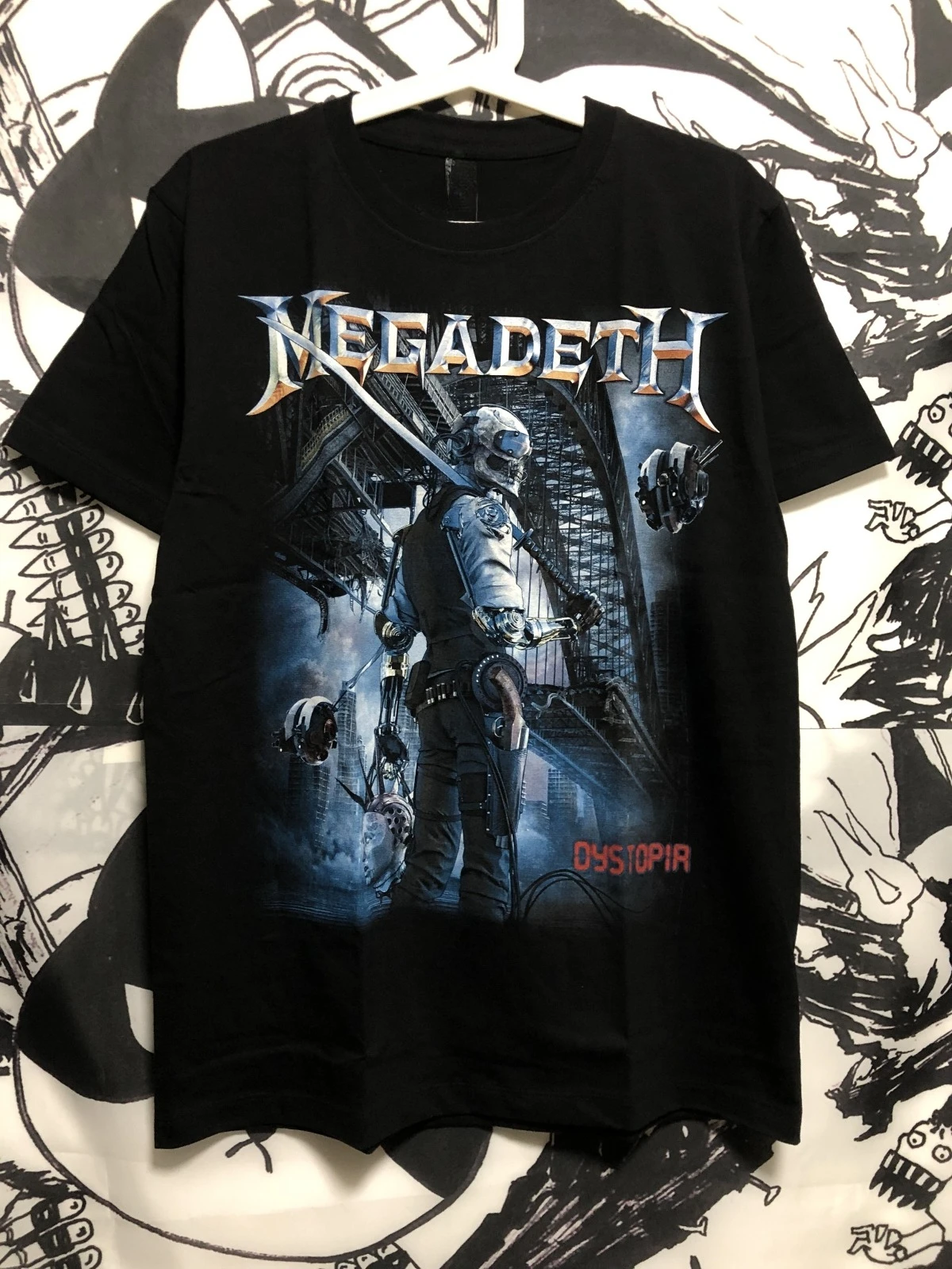 

Band Thailand Imported European and American Torrent Metal Rock Cotton Short-sleeved T-shirt Dark Niche Couple Rock