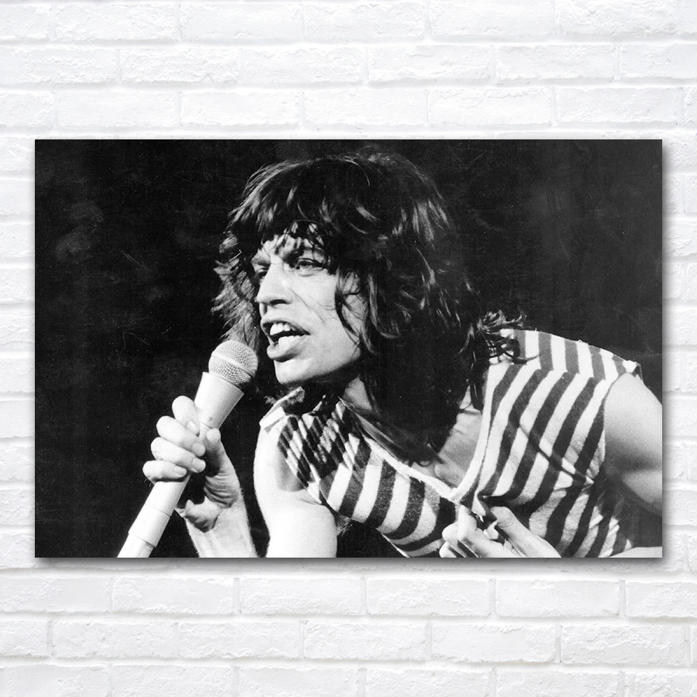 Pôster de Mick Jagger sem moldura, arte de parede, pinturas em tela, impressões para decoração de casa, quarto, sala de estar, mural