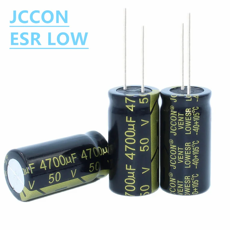 JCCON-condensador electrolítico de aluminio, alta frecuencia, baja resistencia, ESR, 1 piezas, 50v4700UF, 18x35, 50v6800uf, 22x40