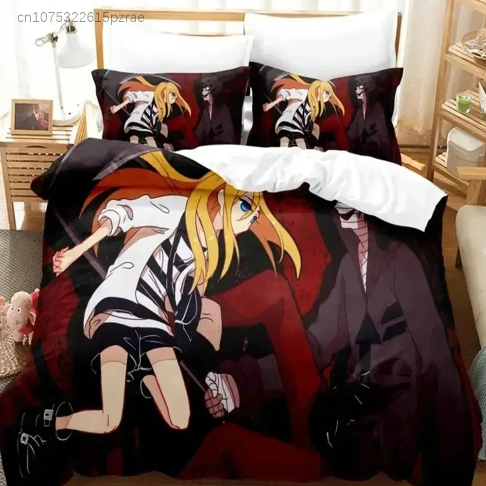 3D Print Anime Angels Of Death Bedding Set Bedroom Soft Modern Bedspreads Comefortable Duvet Cover Quilt Cover And Pillowcase