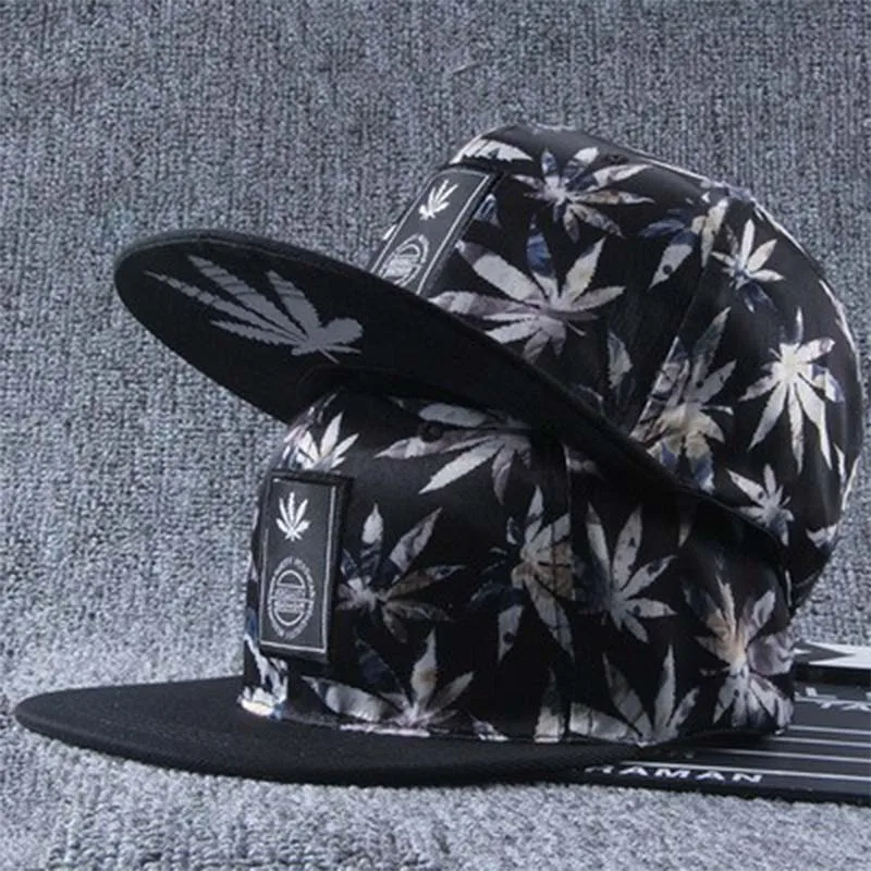 Unisex Fashion Maple leaf Printing Baseball Cap Snapback Cowboy Hat Men Adjustable Summer Couple Hip Hop Hats