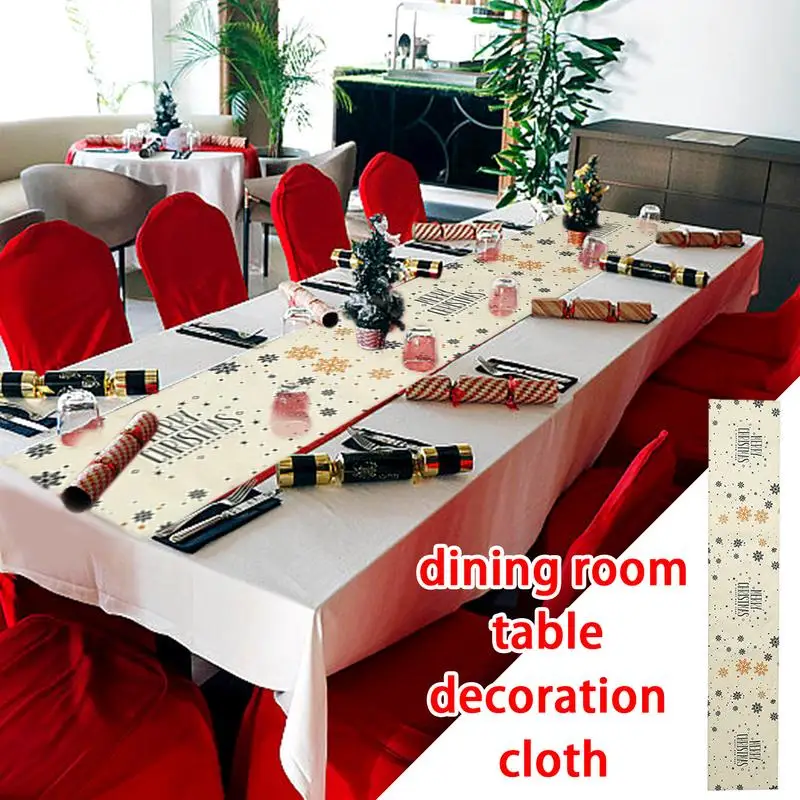 Santa Table Runner Red Black Plaid Table Runner 13x72inch/33x180cm Table Cloth Kitchen Dining Table Cover For Christmas Parties