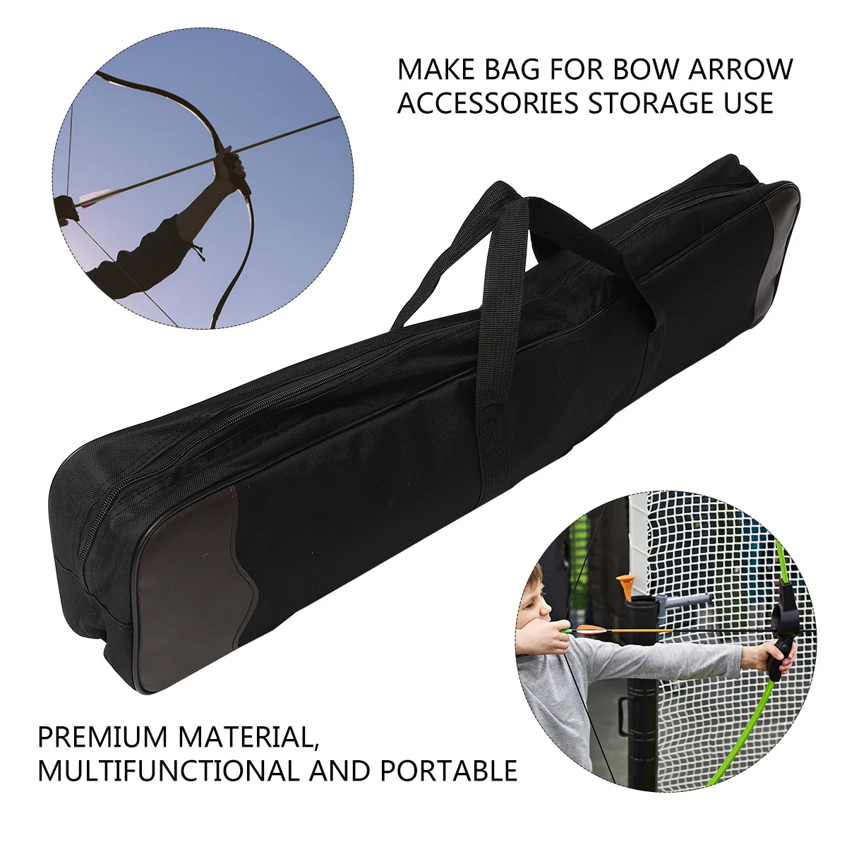 Borsa portaoggetti multifunzionale premium per arco, design antiusura per accessori per arco e frecce compound, grande capacità, leggera