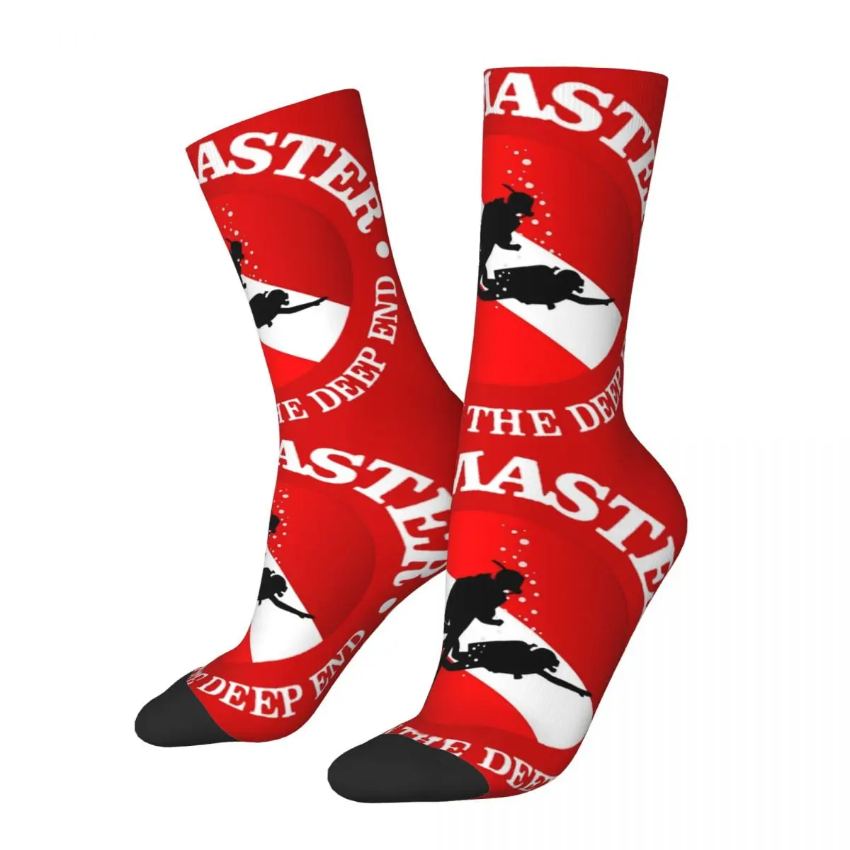 

Vintage Divemaster Scuba Diving Theme Design All Season Socks Accessories for Unisex Cozy Print Socks