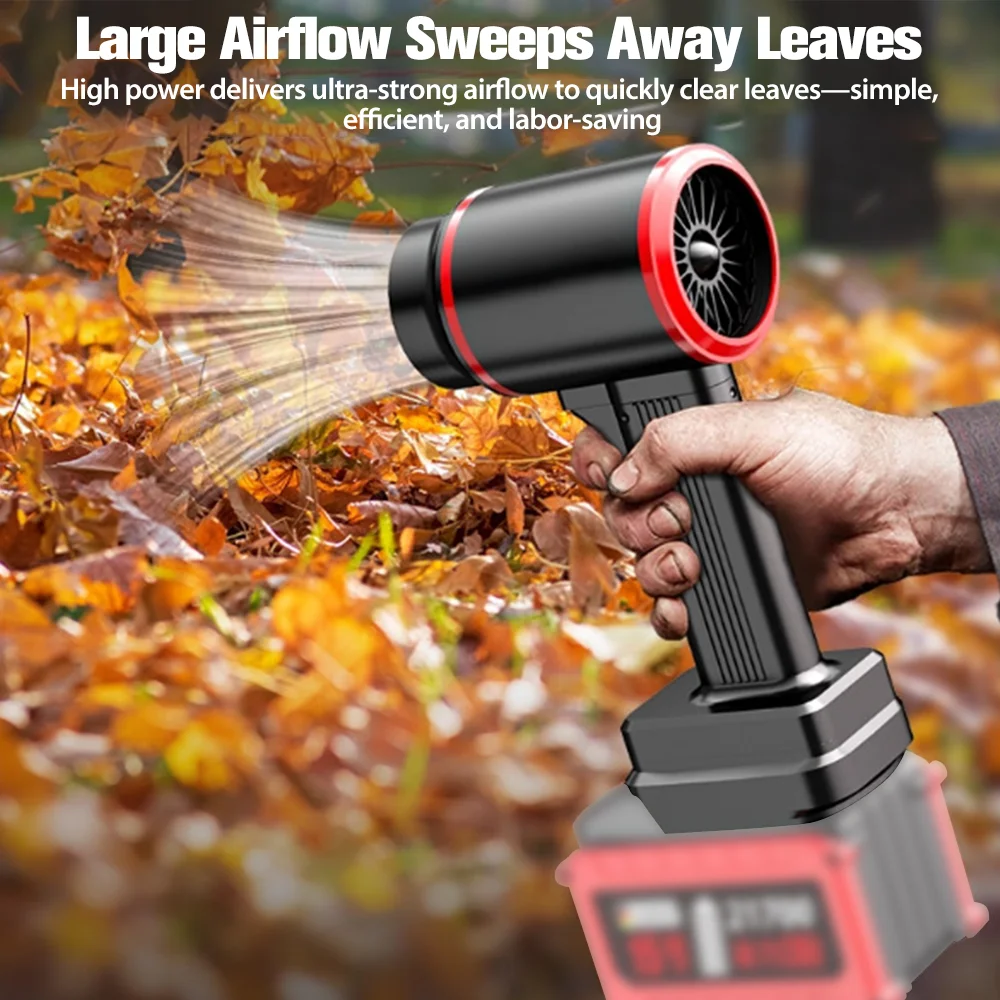 

64MM Handheld Turbo Fan Electric POWERFUL BLOWERS Car Violent Dryer Max1700g Thrust for Makita 18V No Battery ﻿Car Wash Air Gun