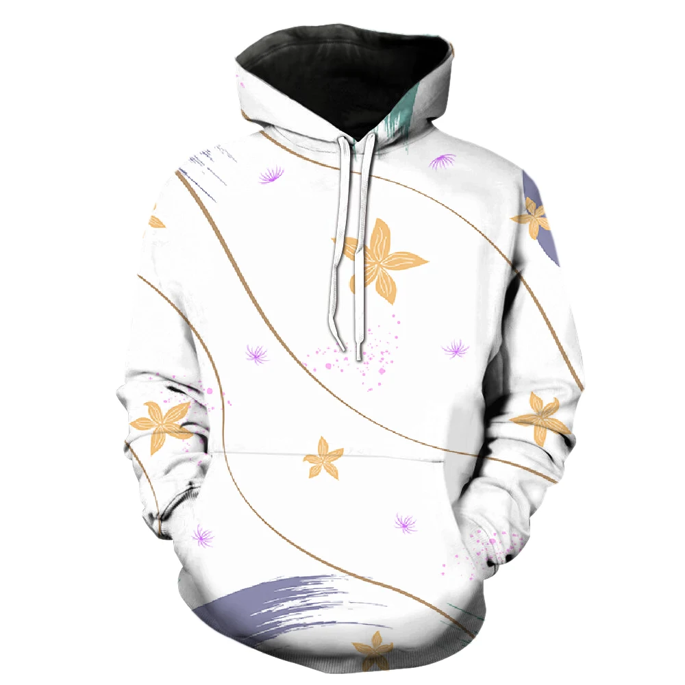 Abstract Plant Leaves Men's Hoodies 3D Print Oversized Streetwear Fashion 2022 Hot Sale With Hood Jackets Cool Sweatshirts Teens