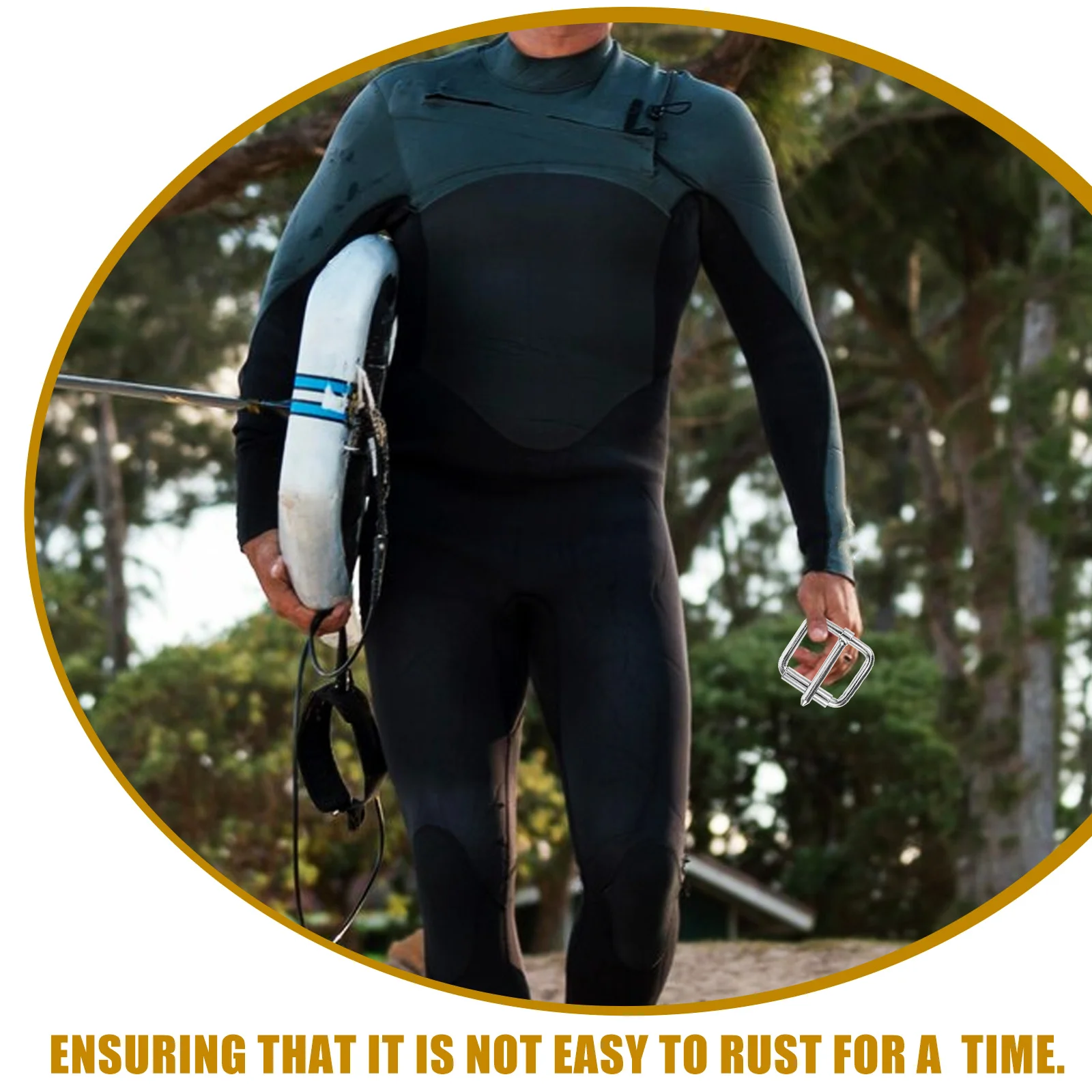 

Diving Belt Buckle Replacement Heavy Duty Adjustable for Diving Hunting Fishing Gear Accessories D Buckle for Utility Belt