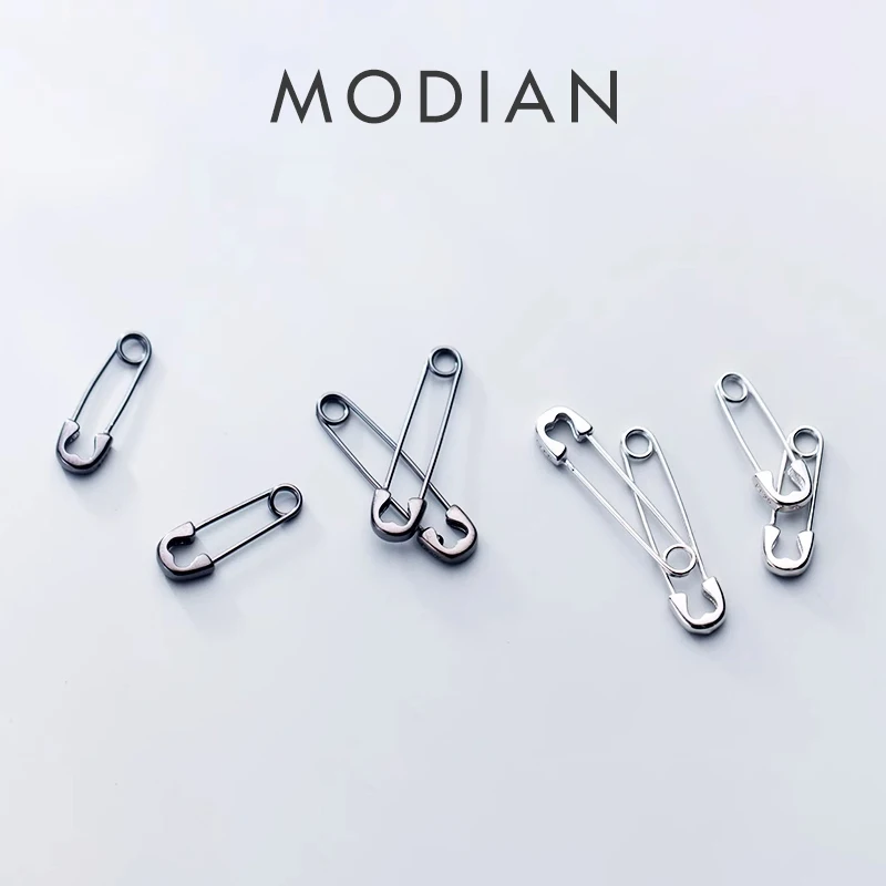 Modian New Special Design Clips Fashion Jewelry Real 925 Sterling Silver Simple Rock Stud Earrings For Women Party Earring Gift