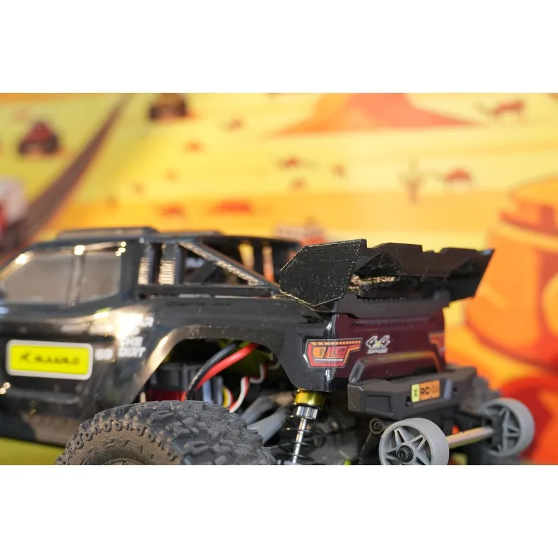 RLAARLO Omni Terminator 1/10 RC Monster Truck Roll Cage & Wing Spoiler, Soft TPU Body Protection No-Drill Upgrade OP Parts