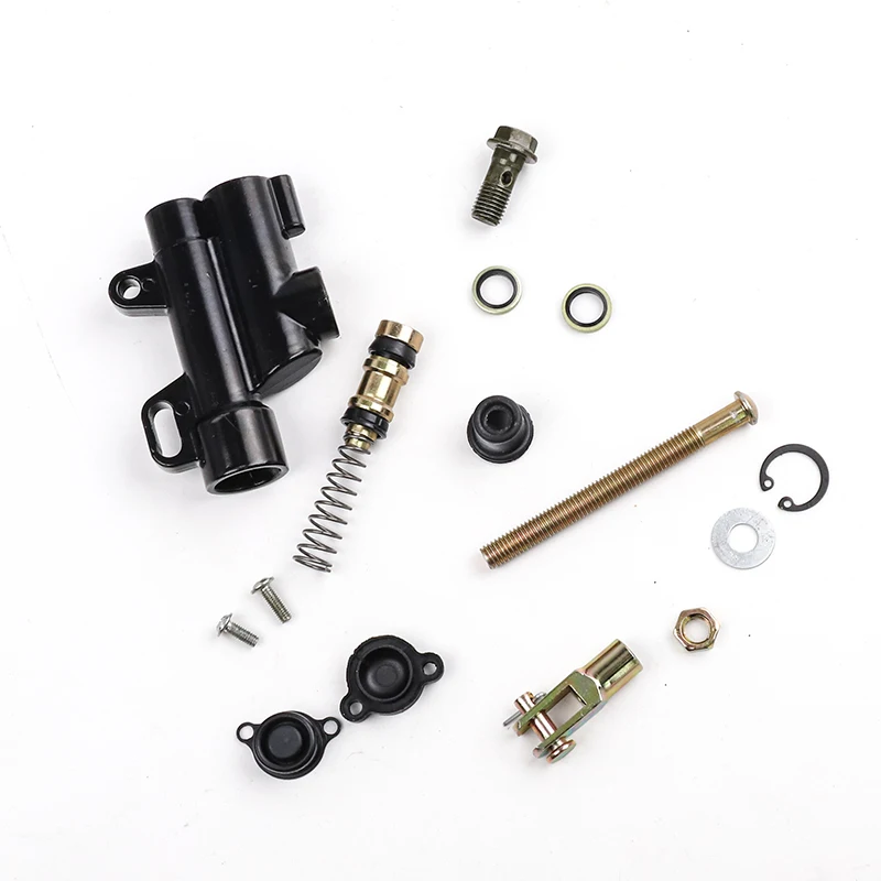 Motorcycle Rear Hydraulic Brake Master Cylinder Pump Foot Brake Master Cylinder Pump for Motorcycle Dirt Pit Bike ATV Quad