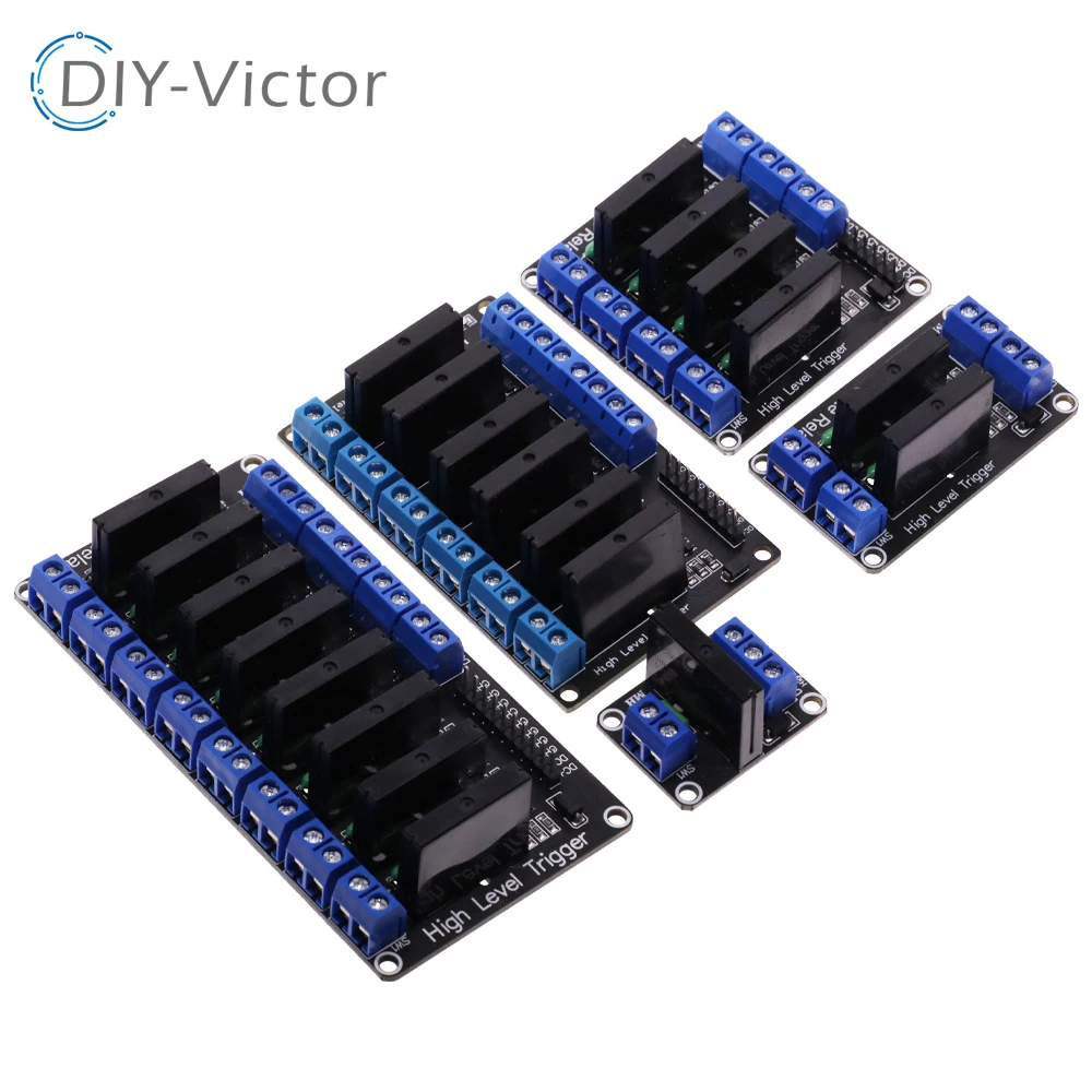 5V 1 2 4 6-kanałowy SSR AVR G3MB-202P 8-drożny moduł przekaźnika półprzewodnikowego wysokiego poziomu 240V 2A z bezpiecznikiem rezystancyjnym dla