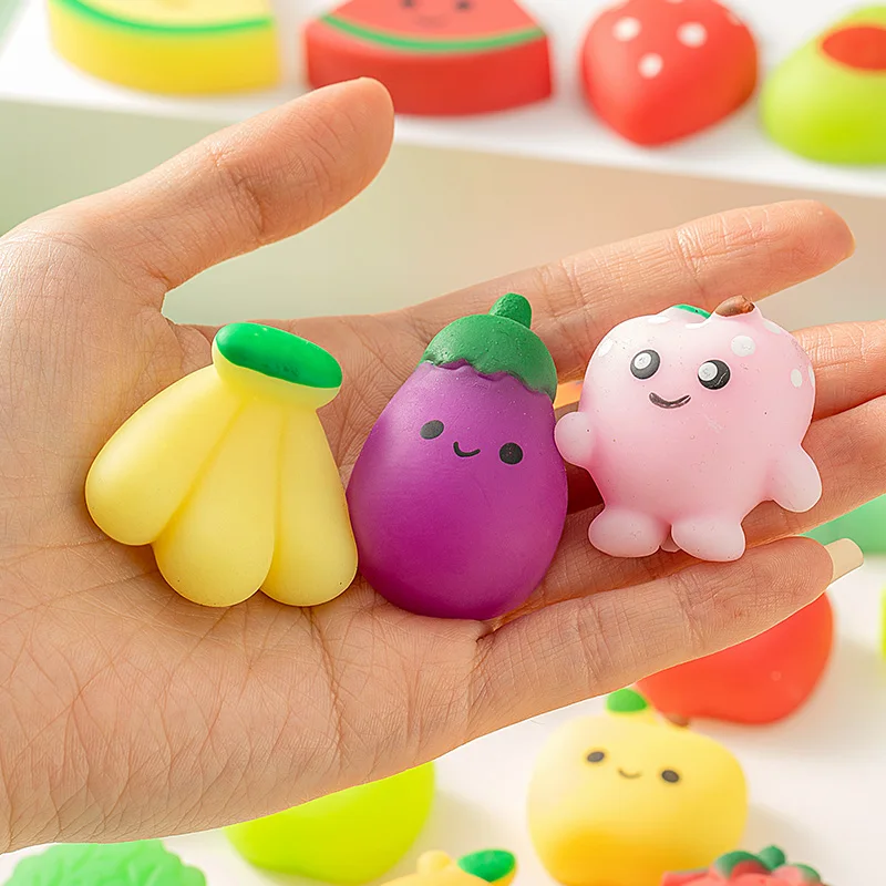 الفاكهة موتشي اسفنجي جميل الخضار السكويشات الإجهاد لعبة سوبر لينة الموز الكرز اليقطين الذرة الفلفل مكافحة الإجهاد ألعاب متململة