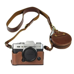 portable PU Leather Case Camera Bag for Fujifilm XT10 X-T20 XT20 X-T30 XT30II bottom protective Cover shell with Battery Opening