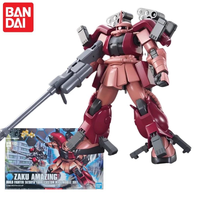 

Bandai Hgbf 002 1/144 Удивительный Zaku Gundam Build Fighters Полное оборудование Чудо Сборная модель Mecha Warrior Фигурка Образовательная