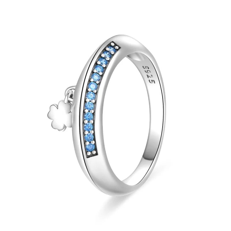 Anillo de Plata de Ley 925 Original para mujer, sortija de circonita azul, copo de nieve, estrella de mar, mariposa, regalo de cumpleaños, boda, Halloween, joyería artesanal