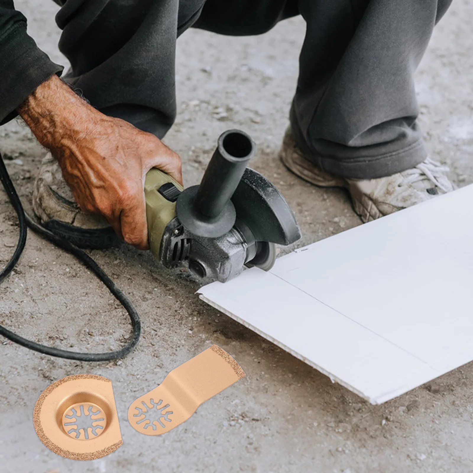 3 pçs lâmina de serra fechada lâminas de carboneto ferramenta oscilante corte de precisão telha cerâmica rejunte remoção metal balanço máquina