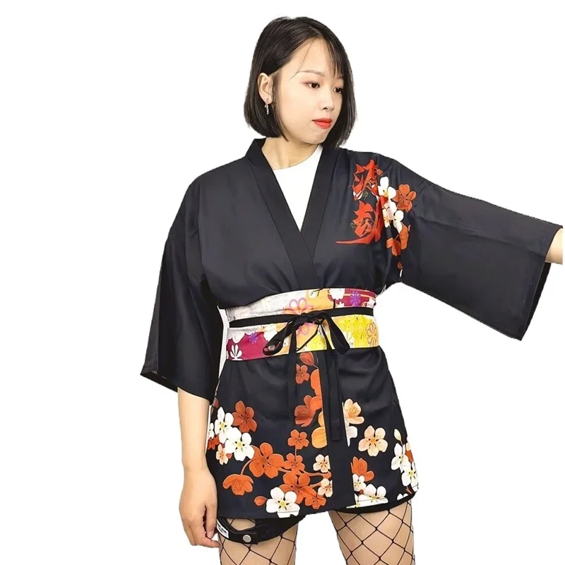 Women'S Kimono Cardigan Japanese Clothing Shirt Haori Obi Yukata Female Beach Summer Kimono For Women Cosplay Shirt 102024