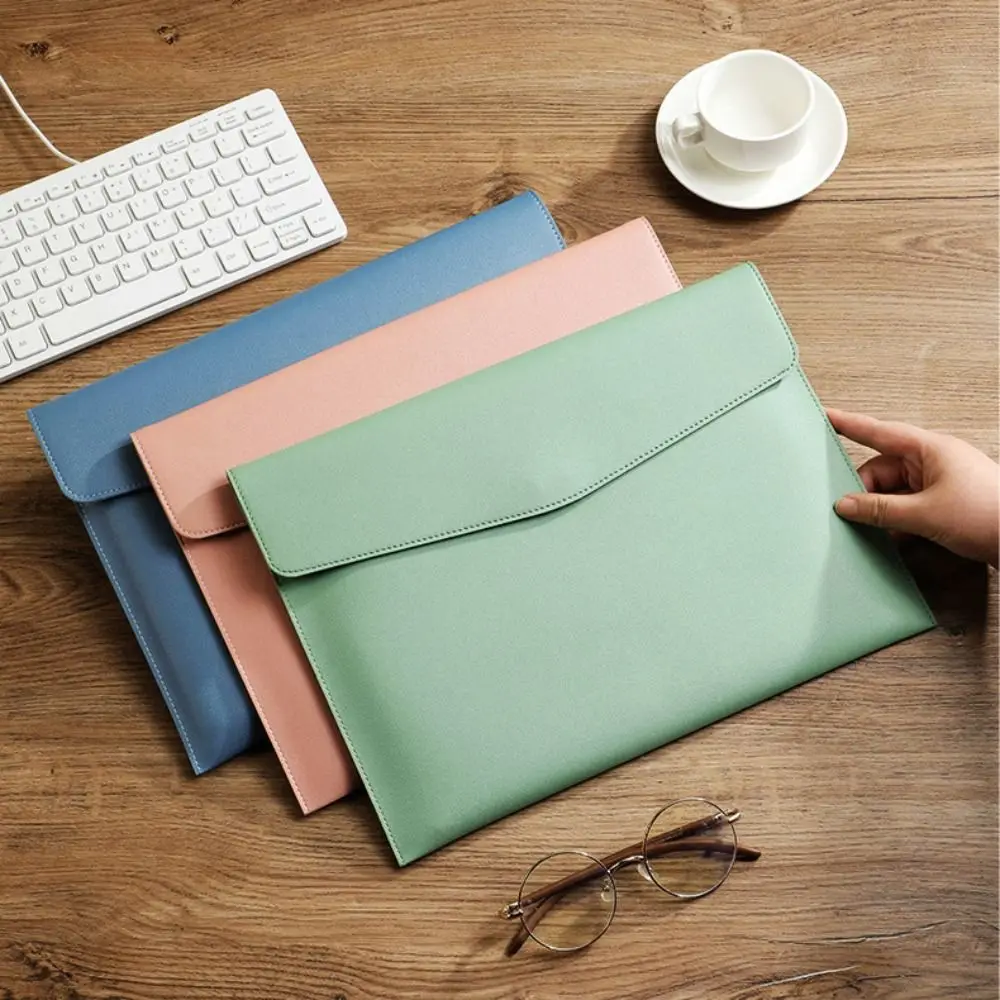 

Durable Waterproof Leather a4 Document Bag Large Capacity Storage Bag File Folder Business Thickened Document Bag Office