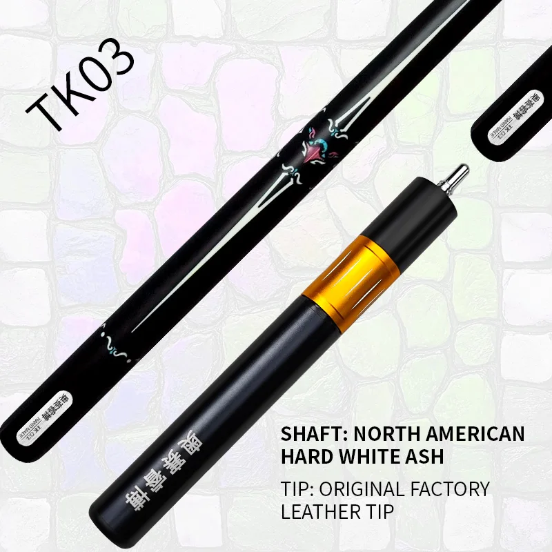 Pool Snooker Cue One-piece North American Hard White Ash Ceramic Wood Leather Tip Light Weight High Quality
