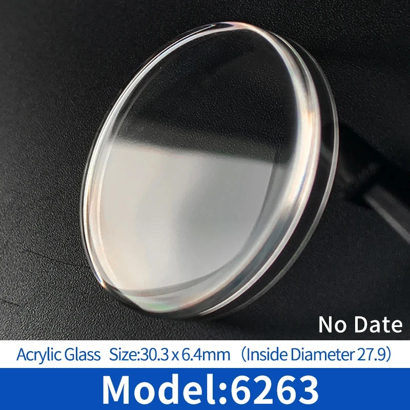 Oganic Glass Acrylic Plasti Watch Glass lens With Calendar Watch Repair Parts For Rolex  vintage watches 6263 6517 6624 15000AA