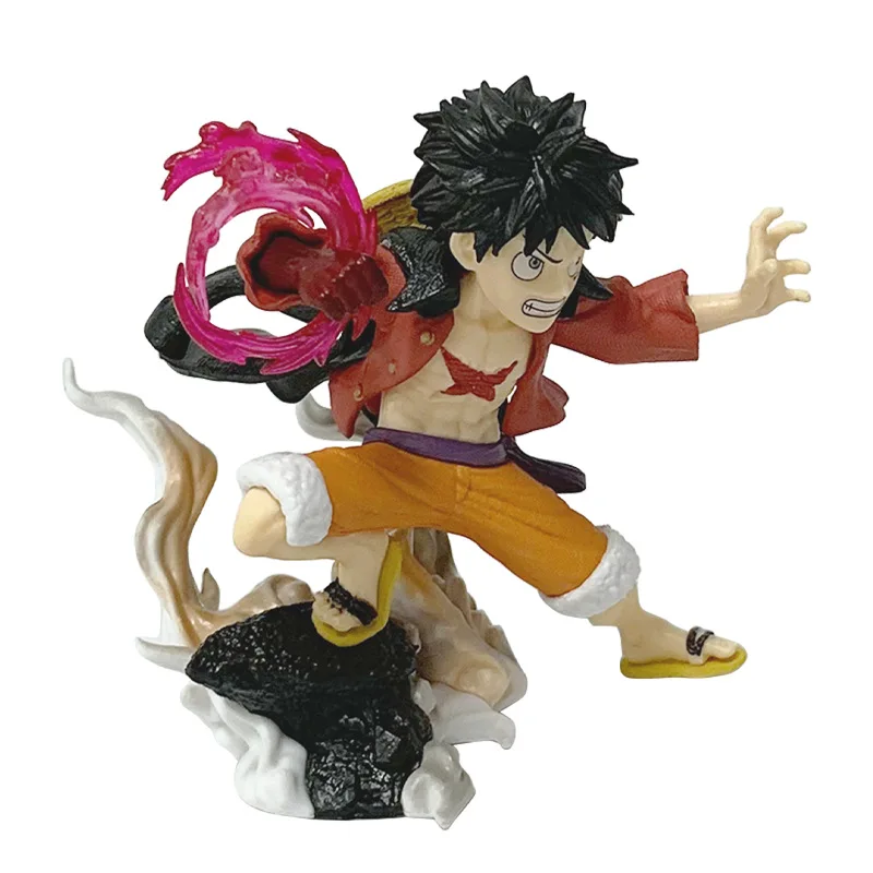 10 cm One Piece Ruffy Figuren Monkey D. Ruffy Flowing Cherry Actionfiguren PVC Anime Collection Modell Puppenspielzeug Kindergeburtstagsgeschenk