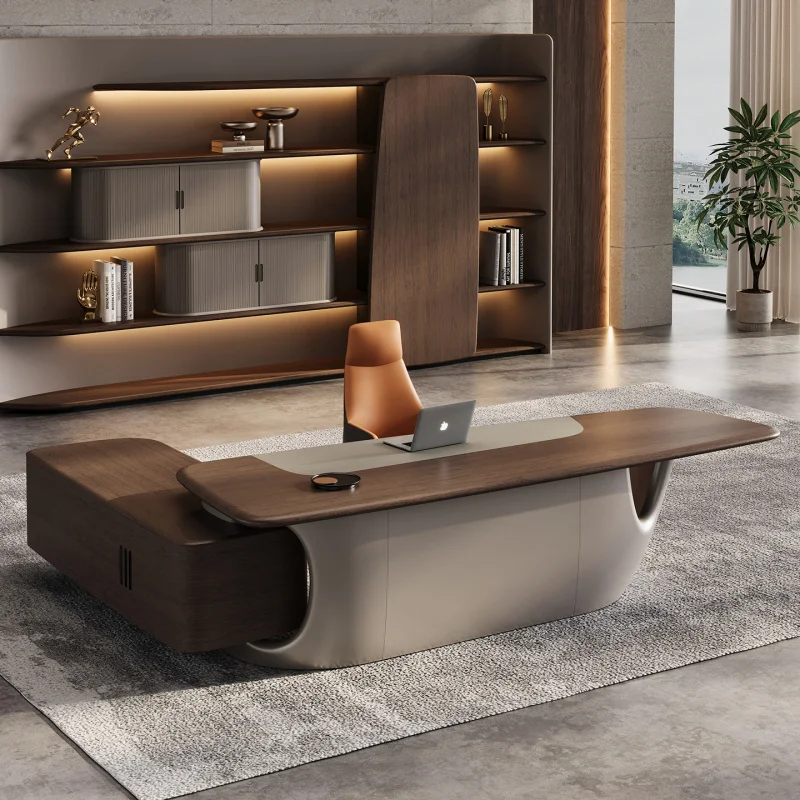 CEO desk,boss table,office Furniture,High-End Italian Designer Executive Desk Office Desk Simple Modern Office President Desk Ge