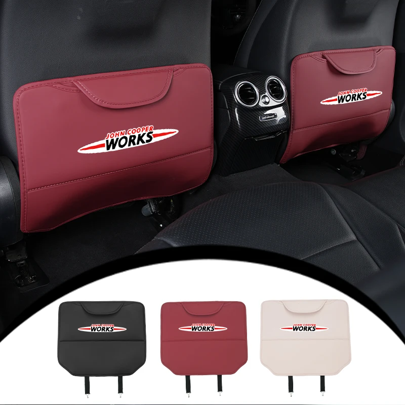 Car Seat Anti-Kick Pad Seatback Storage Protector Cover Accessories For MINI WORKS Cooper R56 F50 F55 F56 R50 R53 R55 R57 R58 R5